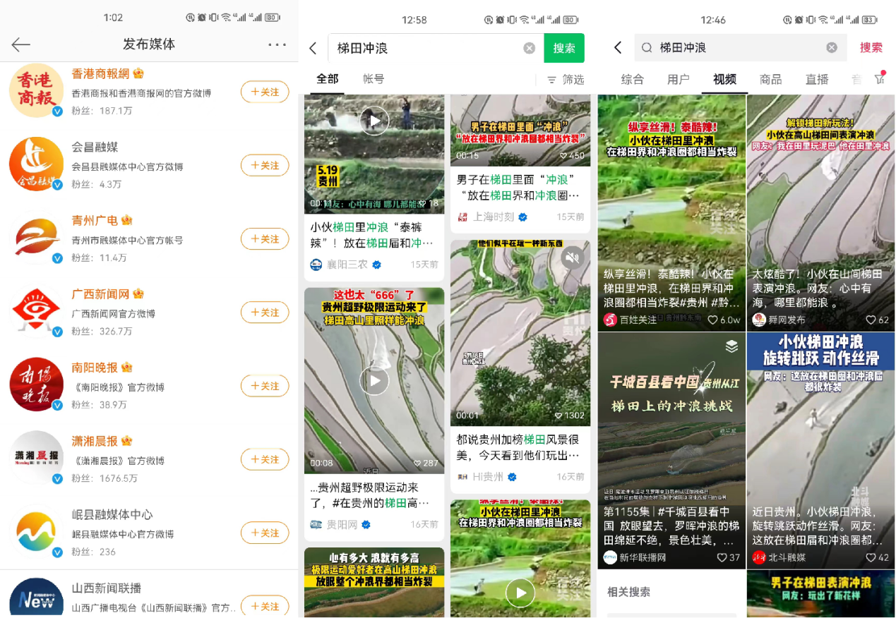 曝光量17.3億 戰(zhàn)馬《梯田沖浪》火爆出圈